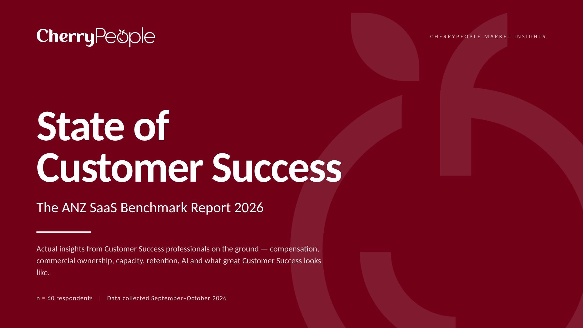 Cover of CherryPeople's State of Customer Success: The ANZ SaaS Benchmark Report 2026